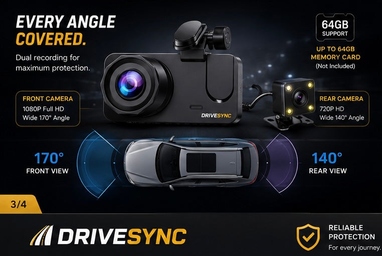 DriveSync GuardPro FHD 1080P Smart Dash Camera