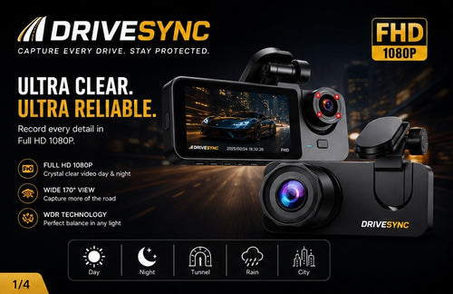 DriveSync GuardPro FHD 1080P Smart Dash Camera